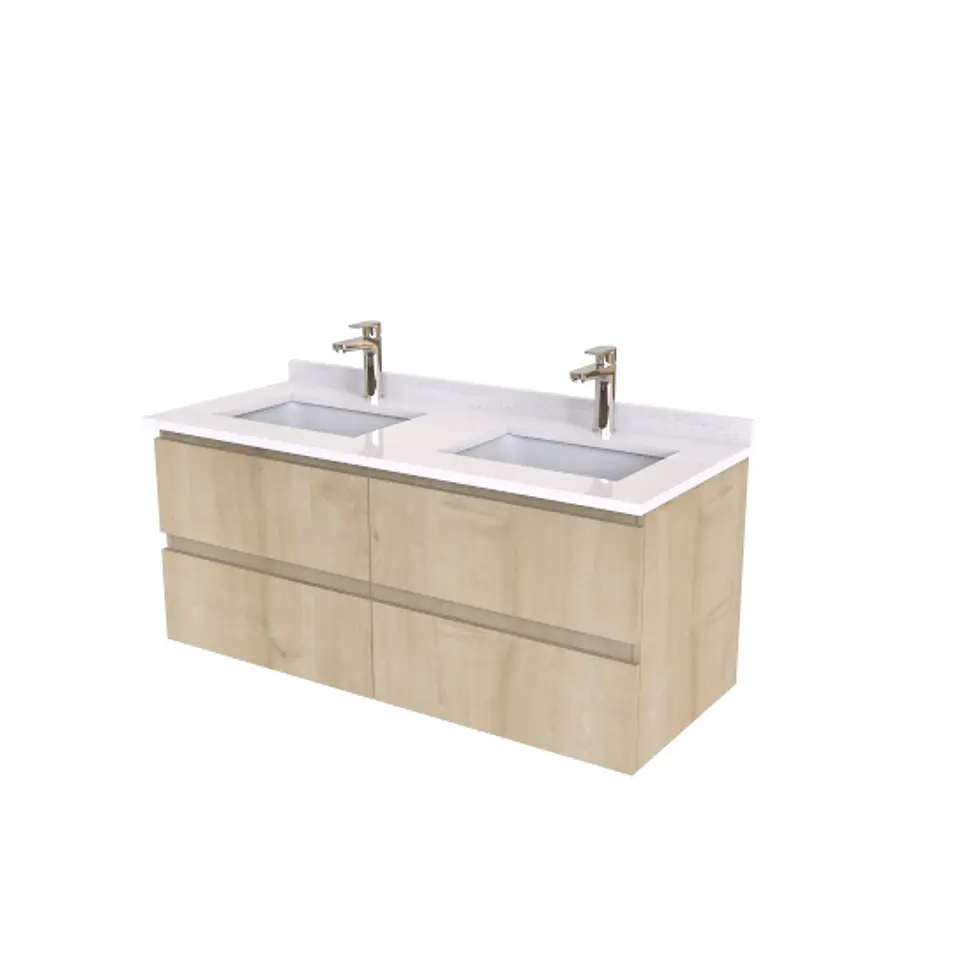 Mueble vanitorio Doble Aéreo  de 120 cm /  M4-1223 -DA / Rustico 1