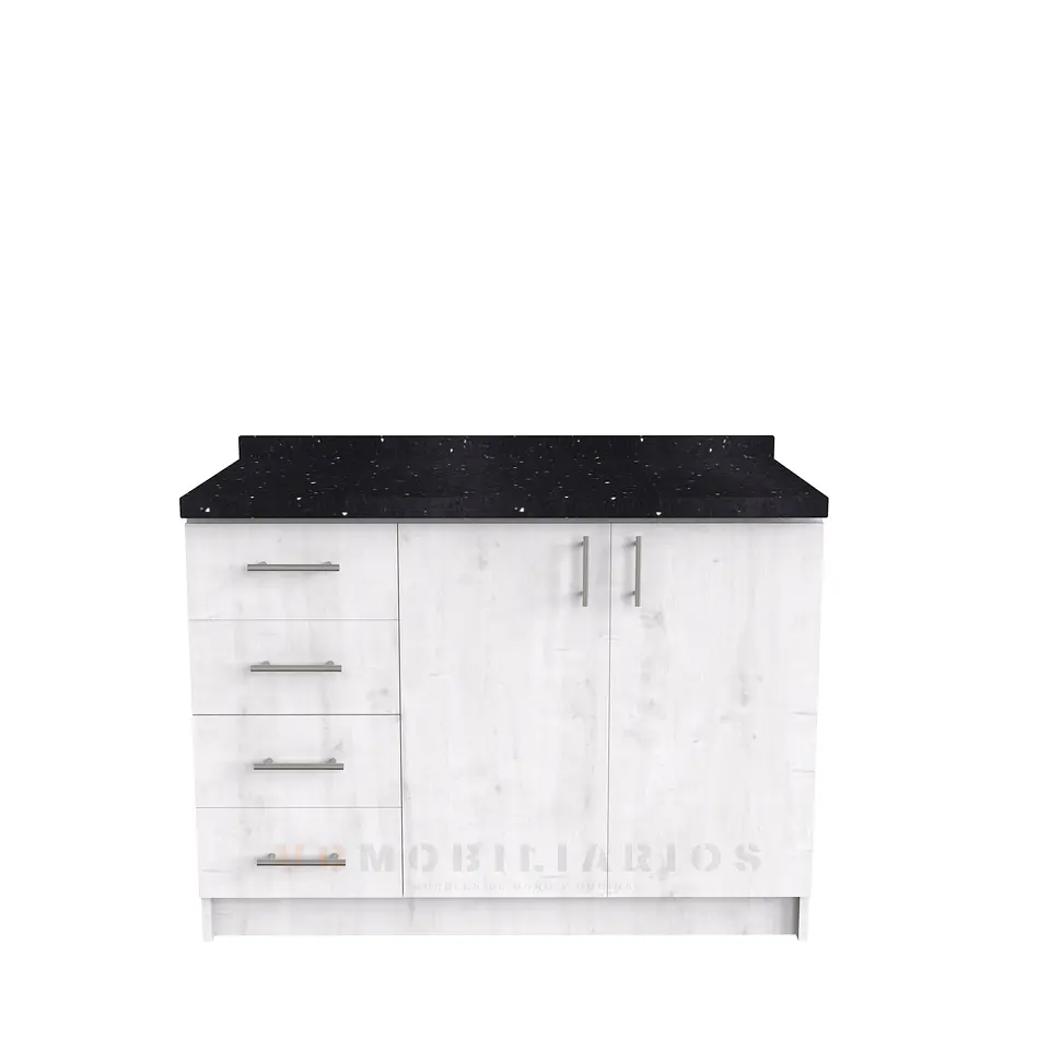 Mueble meson con cubierta de cuarzo de 120 cm / M1-1250 / Alaska 1