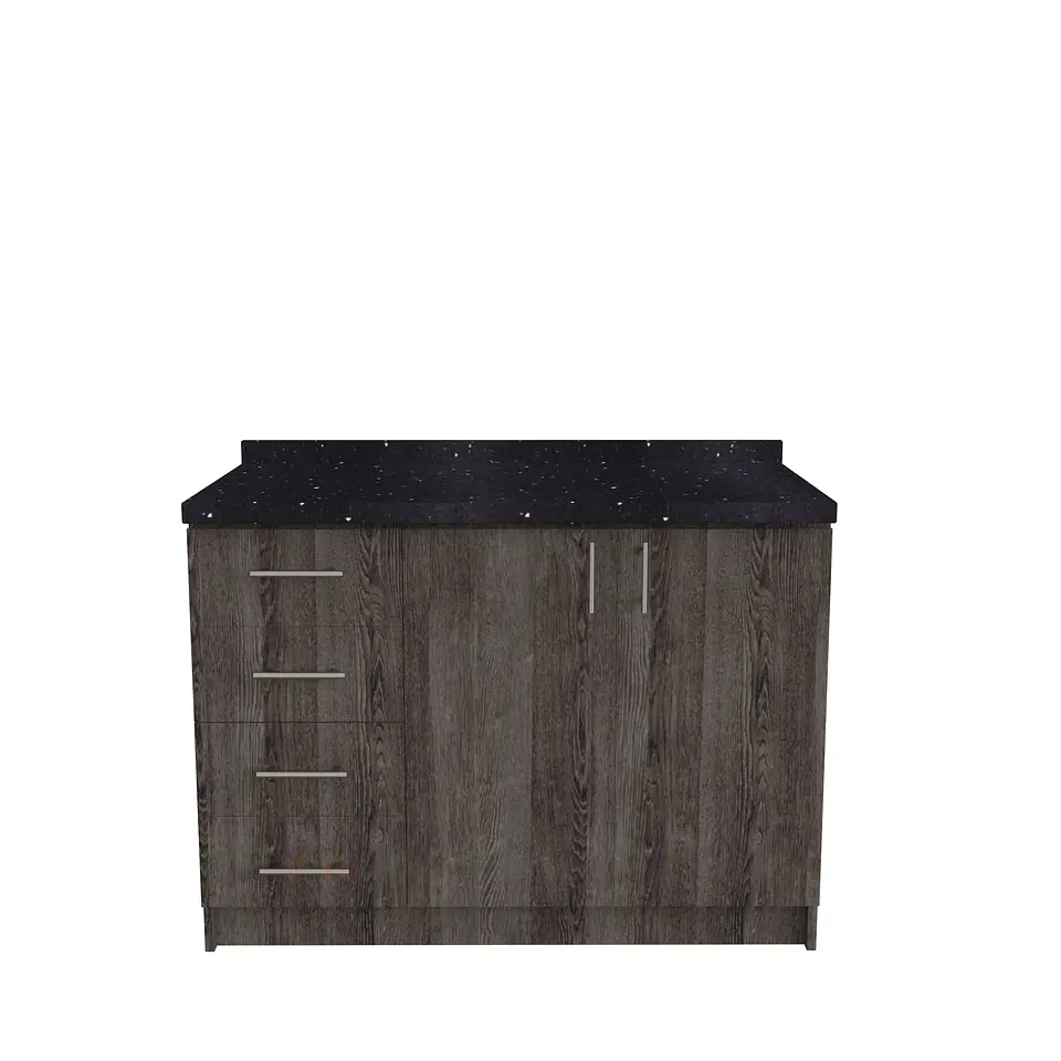 Mueble meson con cubierta de cuarzo de 120 cm / M1-1250 / Espresso 1