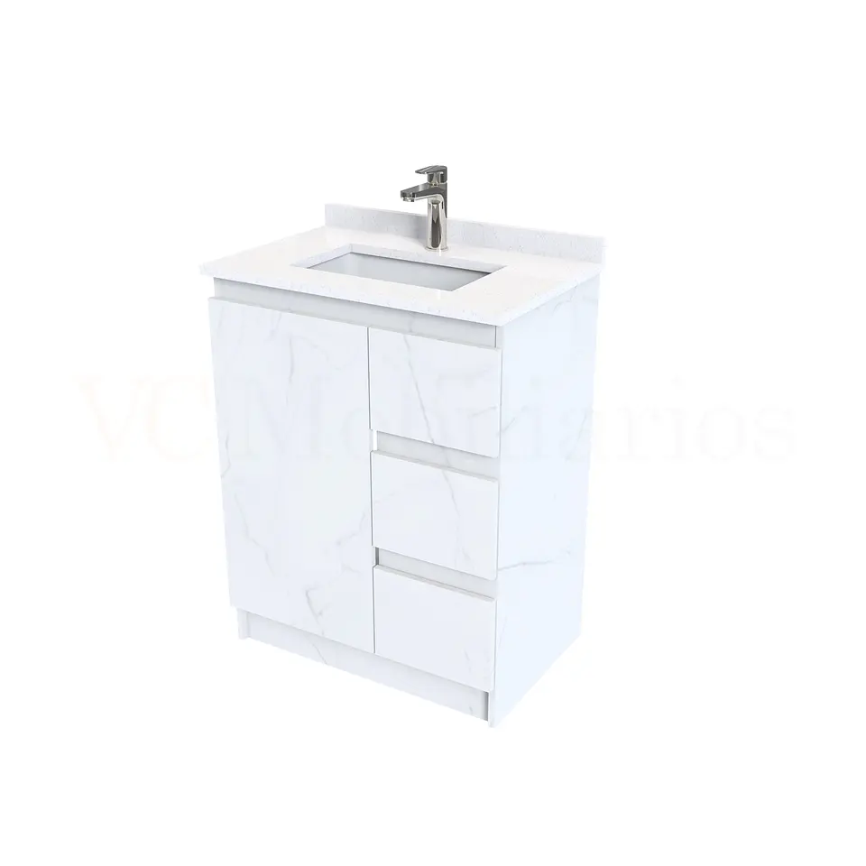 Mueble vanitorio al piso de 60 cm con cubierta de cuarzo M2-638 / Marmara 1