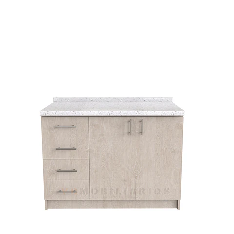 Mueble meson con cubierta de cuarzo de 120 cm / M1-1240 / Provenzal