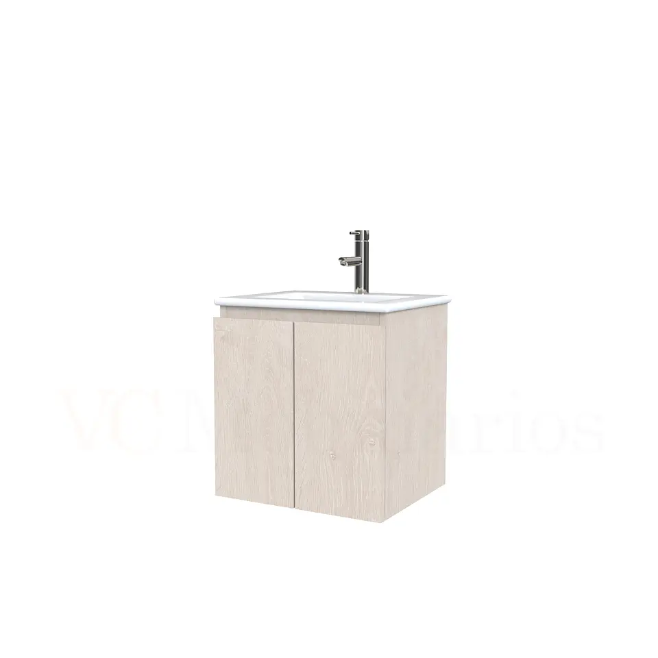 Mueble vanitorio aereo con cubierta de loza de 50 cm  /  M0-501-A / provenzal 1