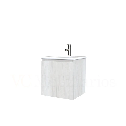 Mueble vanitorio aereo con cubierta de loza de 50 cm  /  M0-501-A / Toscana