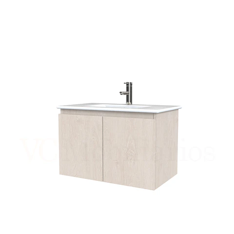 Mueble vanitorio aereo con cubierta de loza de 70 cm  /  M0-701-A / Provenzal