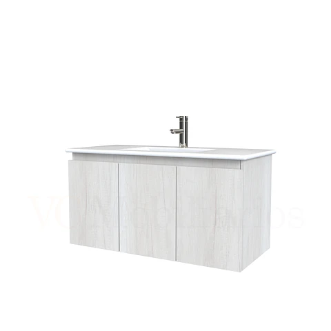 Mueble vanitorio aereo con cubierta de loza de 100 cm / M0-1001-A / Toscana