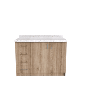 Mueble meson con cubierta de cuarzo de 130 cm / M1-1340 / Cava