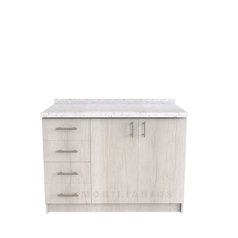 Mueble meson con cubierta de cuarzo de 130 cm / M1-1340 / Toscana
