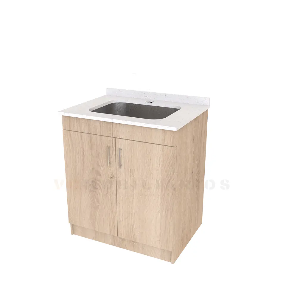 Mueble lavadero de 80 cm con cubierta de Cuarzo  / Jerez 1