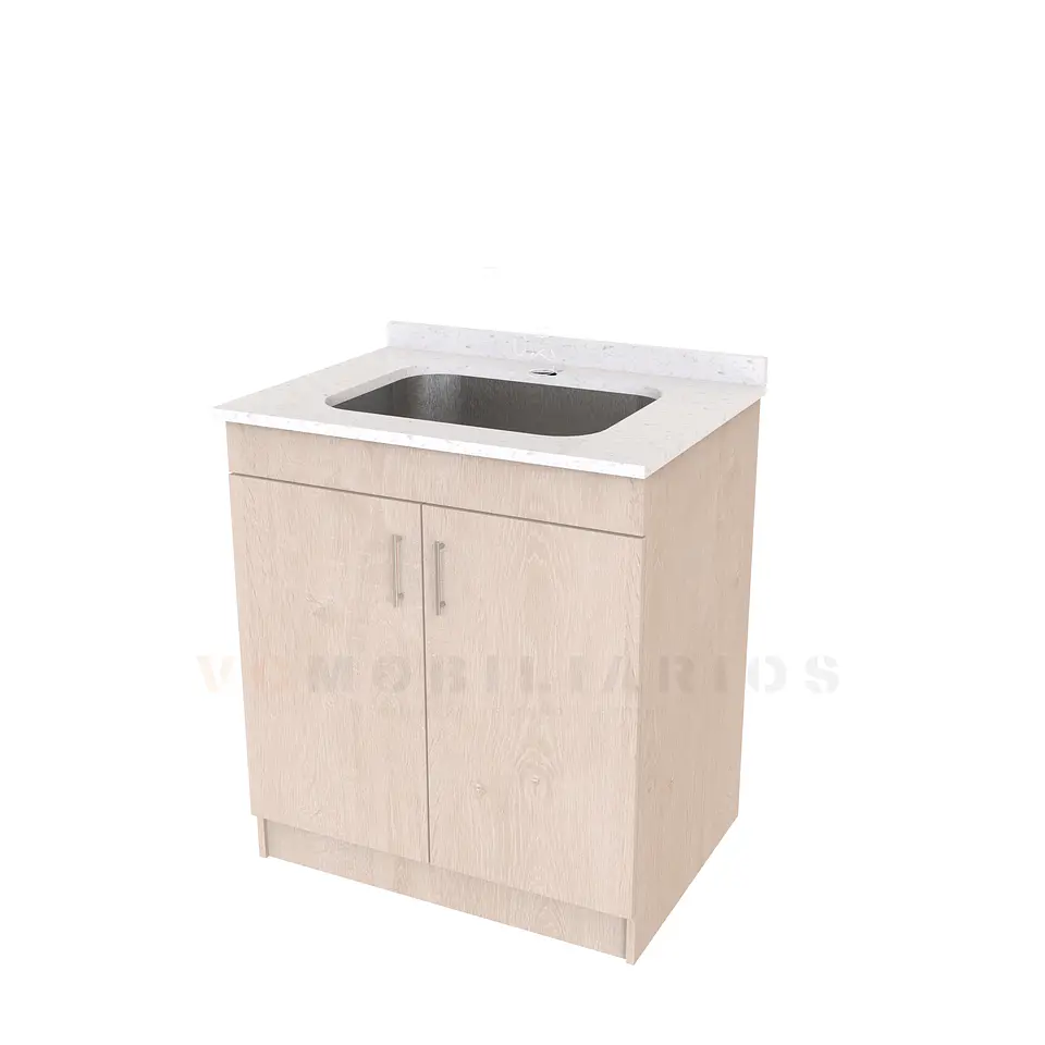 Mueble lavadero de 80 cm con cubierta de Cuarzo  / Provenzal 1