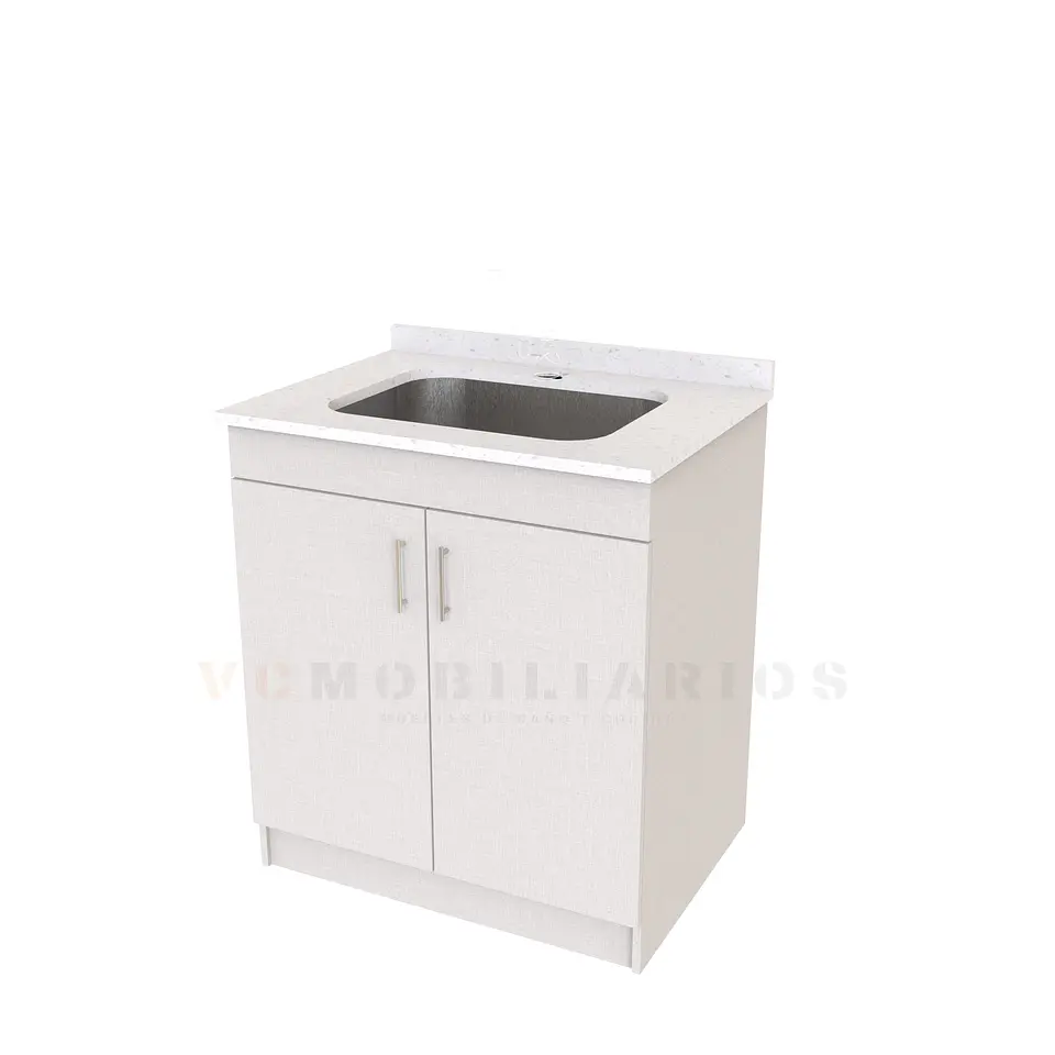 Mueble lavadero de 80 cm con cubierta de Cuarzo  / Giorno 1