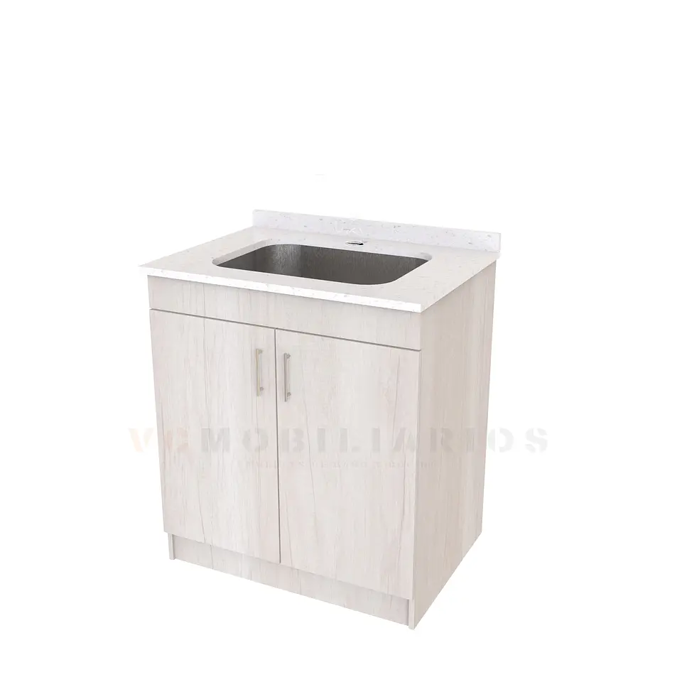 MMueble lavadero de 80 cm con cubierta de Cuarzo  / Toscana 1