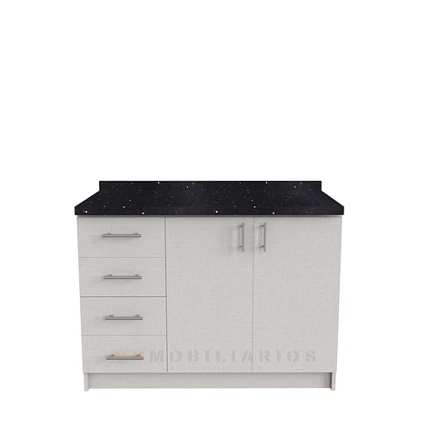 Mueble meson con cubierta de cuarzo de 130 cm / M1-1350 / Giorno