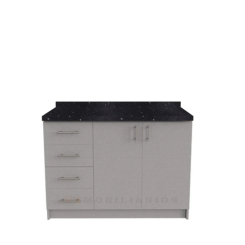 Mueble meson con cubierta de cuarzo de 130 cm / M1-1350 / Notte