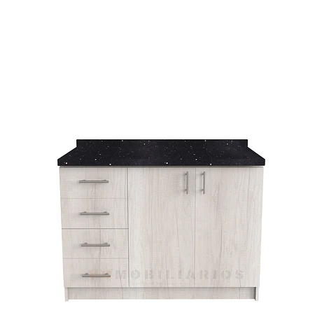 Mueble meson con cubierta de cuarzo de 130 cm / M1-1350 / Toscana