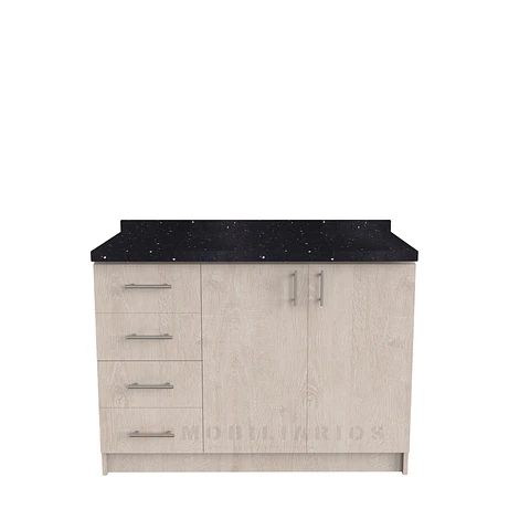 Mueble meson con cubierta de cuarzo de 130 cm / M1-1350 / Provenzal