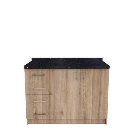 Mueble meson con cubierta de cuarzo de 130 cm / M1-1350 / Cava