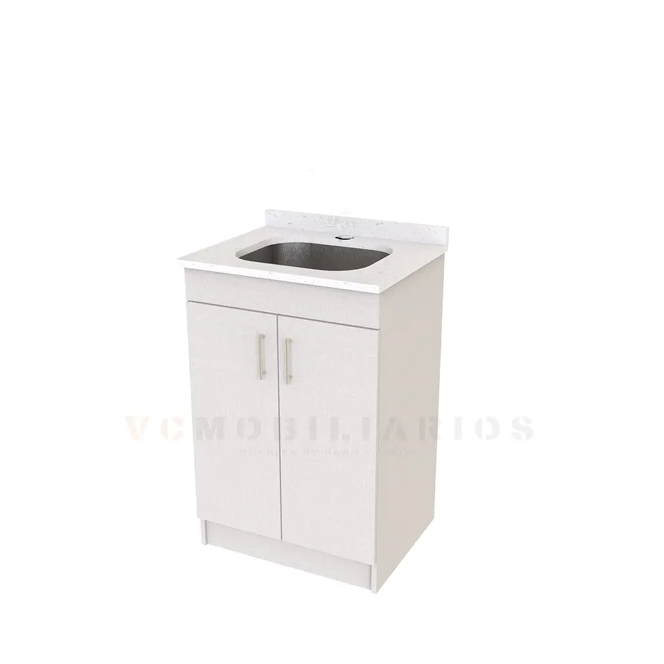 Mueble lavadero de 60 cm con cubierta de Cuarzo  / Giorno 1