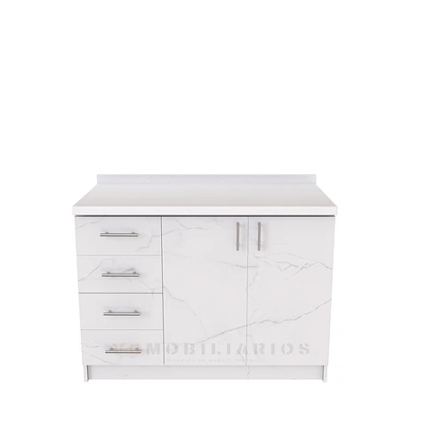 Mueble meson con cubierta de cuarzo de 130 cm / M1-1320 / Marmara
