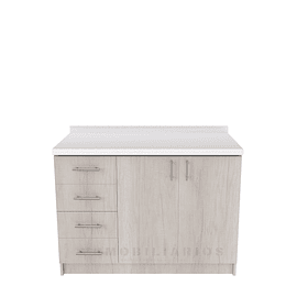 Mueble meson con cubierta de cuarzo de 130 cm / M1-1320 / Toscana