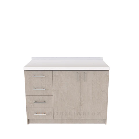 Mueble meson con cubierta de cuarzo de 130 cm / M1-1320 / Provenzal