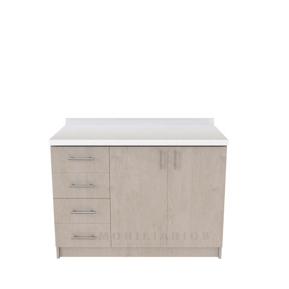 Mueble meson con cubierta de cuarzo de 130 cm / M1-1320 / Provenzal 1
