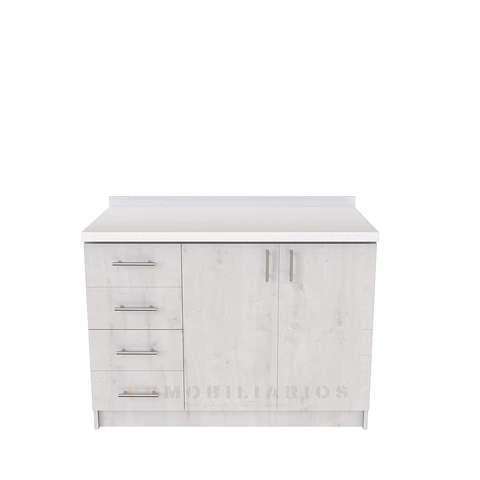 Mueble meson con cubierta de cuarzo de 130 cm / M1-1320 / Alaska