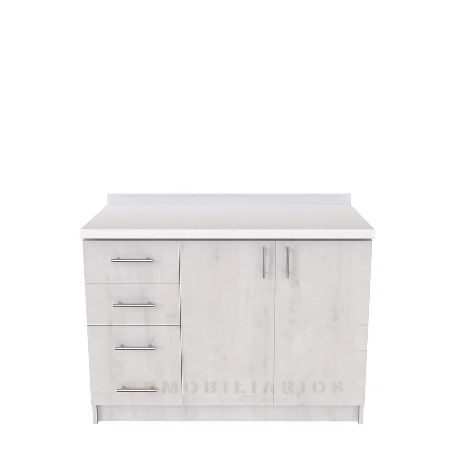 Mueble meson con cubierta de cuarzo de 130 cm / M1-1320 / Alaska 1