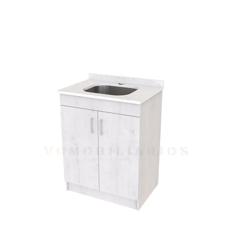 Mueble lavadero de 70 cm con cubierta de Cuarzo  / alaska 1