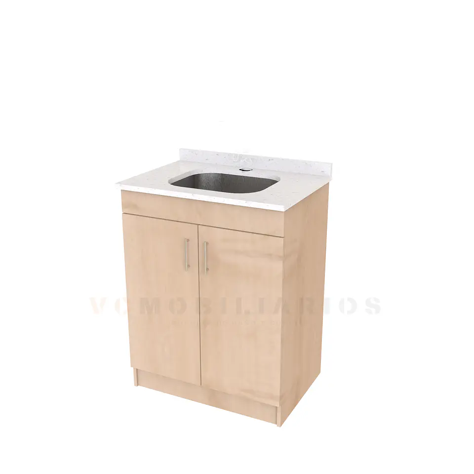 Mueble lavadero de 70 cm con cubierta de Cuarzo  / Rustico 1