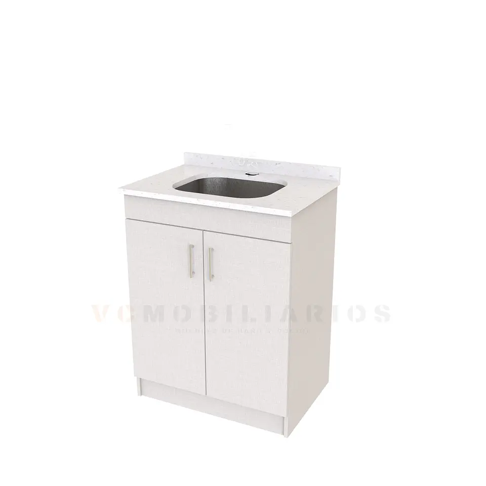Mueble lavadero de 70 cm con cubierta de Cuarzo  / Giorno 1