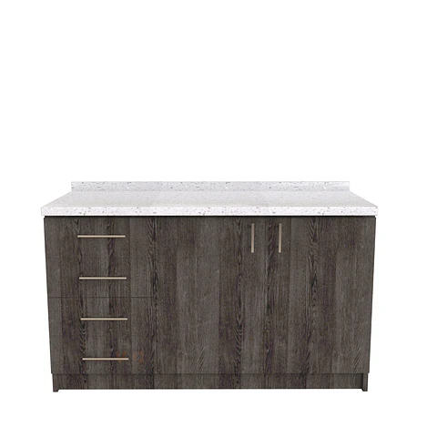 Mueble meson con cubierta de cuarzo de 140 cm / M1-1440 / Espresso