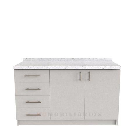 Mueble meson con cubierta de cuarzo de 140 cm / M1-1440 / Giorno