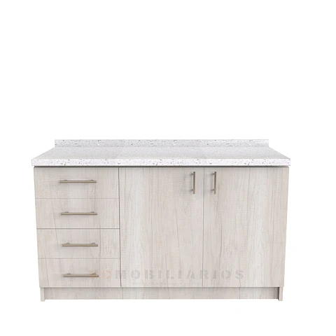 Mueble meson con cubierta de cuarzo de 140 cm / M1-1440 / Toscana