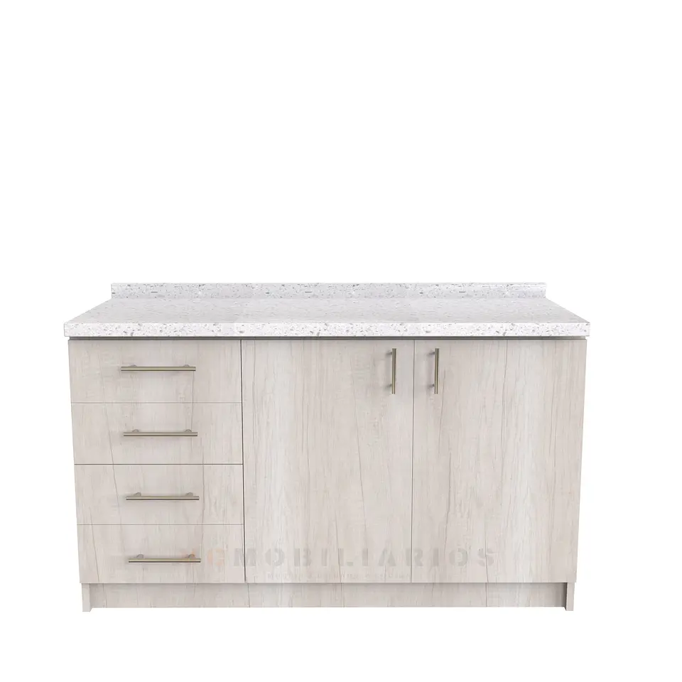 Mueble meson con cubierta de cuarzo de 140 cm / M1-1440 / Toscana 1