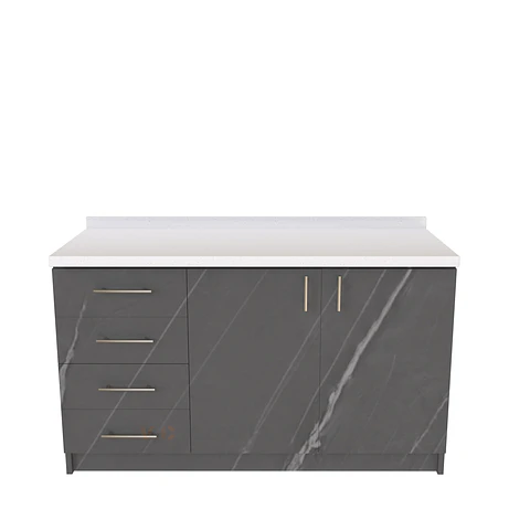 Mueble meson con cubierta de cuarzo de 140 cm / M1-1420 / Vizcaya