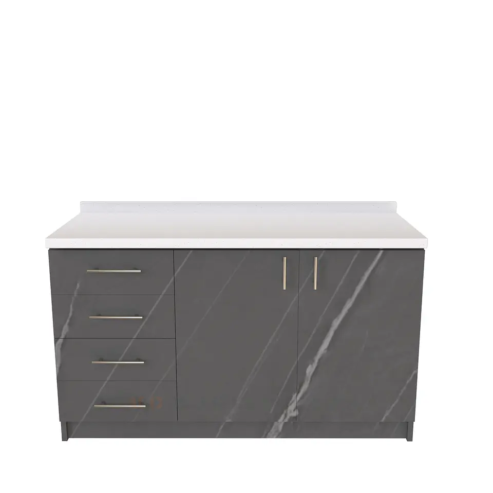Mueble meson con cubierta de cuarzo de 140 cm / M1-1420 / Vizcaya 1