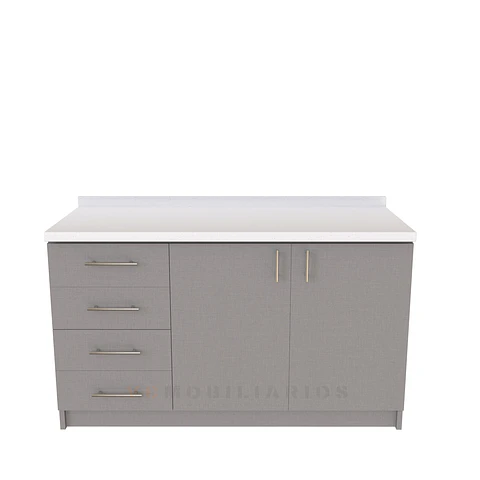 Mueble meson con cubierta de cuarzo de 140 cm / M1-1420 / Notte