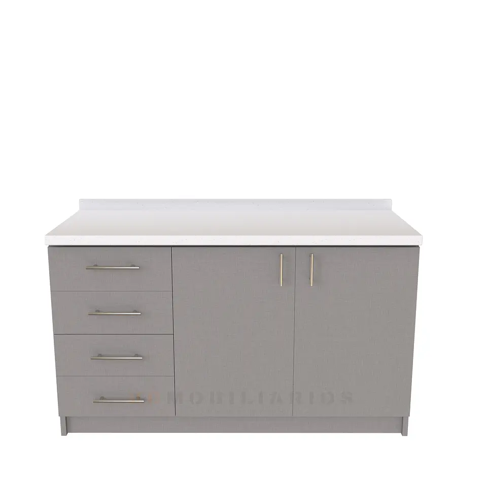 Mueble meson con cubierta de cuarzo de 140 cm / M1-1420 / Notte 1