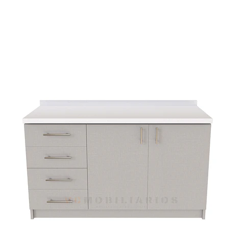 Mueble meson con cubierta de cuarzo de 140 cm / M1-1420 / Giorno