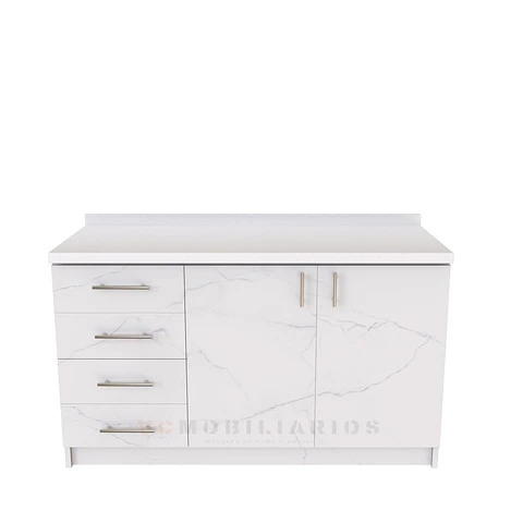 Mueble meson con cubierta de cuarzo de 140 cm / M1-1420 / Marmara