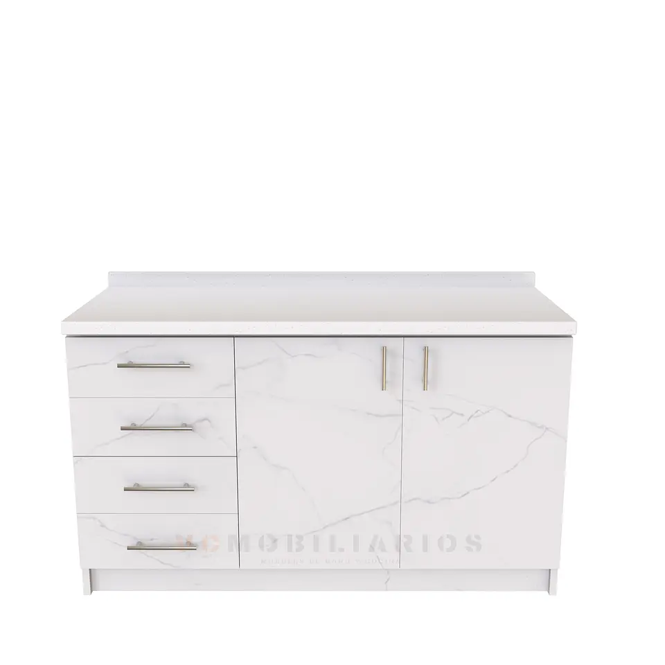 Mueble meson con cubierta de cuarzo de 140 cm / M1-1420 / Marmara 1