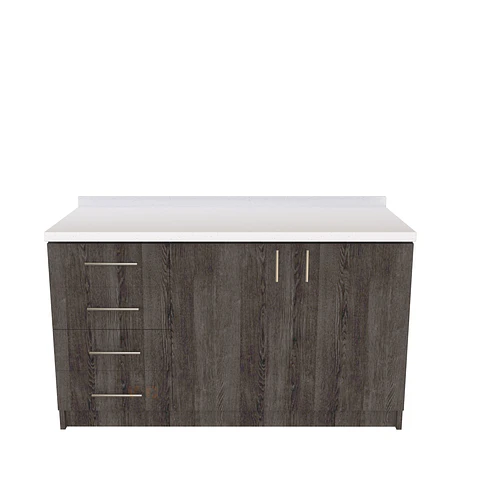 Mueble meson con cubierta de cuarzo de 140 cm / M1-1420 / Espresso