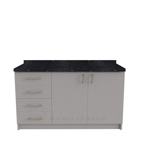 Mueble meson con cubierta de cuarzo de 140 cm / M1-1450 / Notte