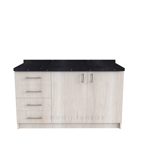 Mueble meson con cubierta de cuarzo de 140 cm / M1-1440 / Toscana