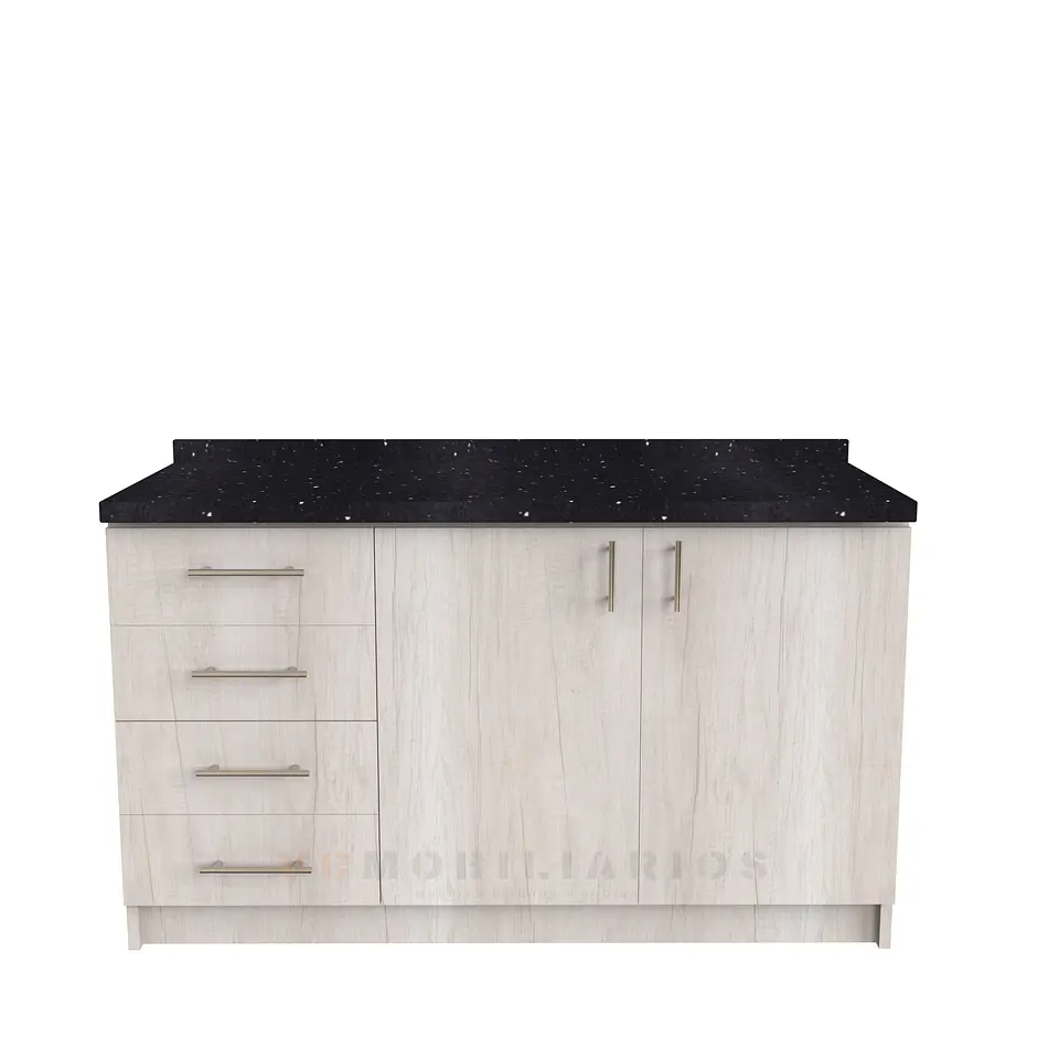 Mueble meson con cubierta de cuarzo de 140 cm / M1-1440 / Toscana 1
