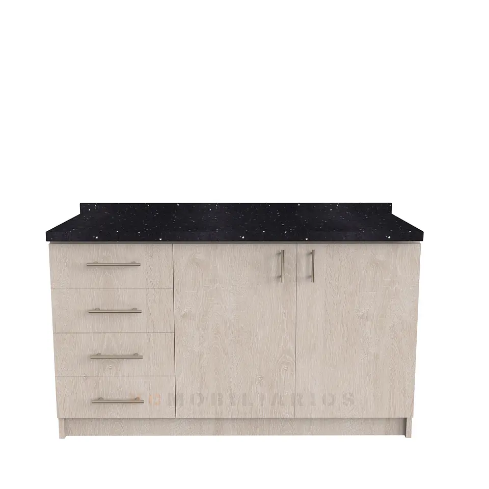 Mueble meson con cubierta de cuarzo de 140 cm / M1-1450 / Provenzal 1