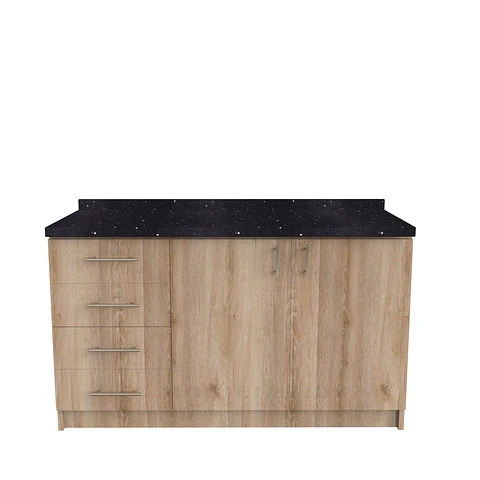 Mueble meson con cubierta de cuarzo de 140 cm / M1-1450 / Cava