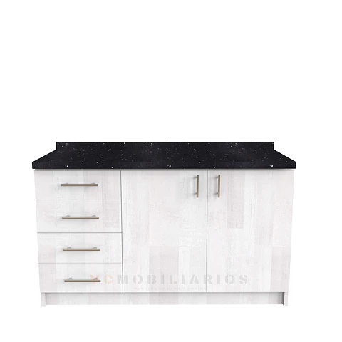 Mueble meson con cubierta de cuarzo de 140 cm / M1-1450 / Legno