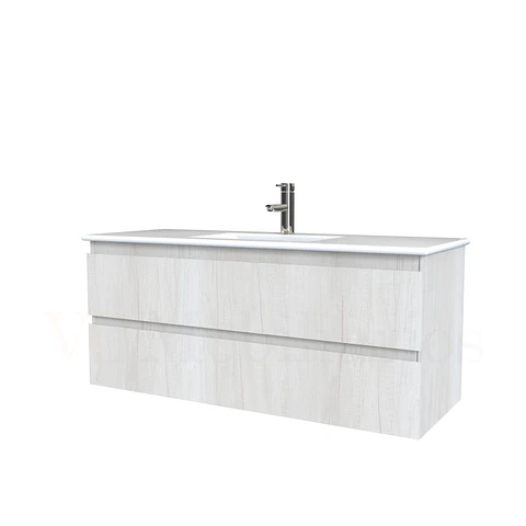 Mueble vanitorio aereo con cubierta de loza de 120 cm / M3-1201-A / Toscana