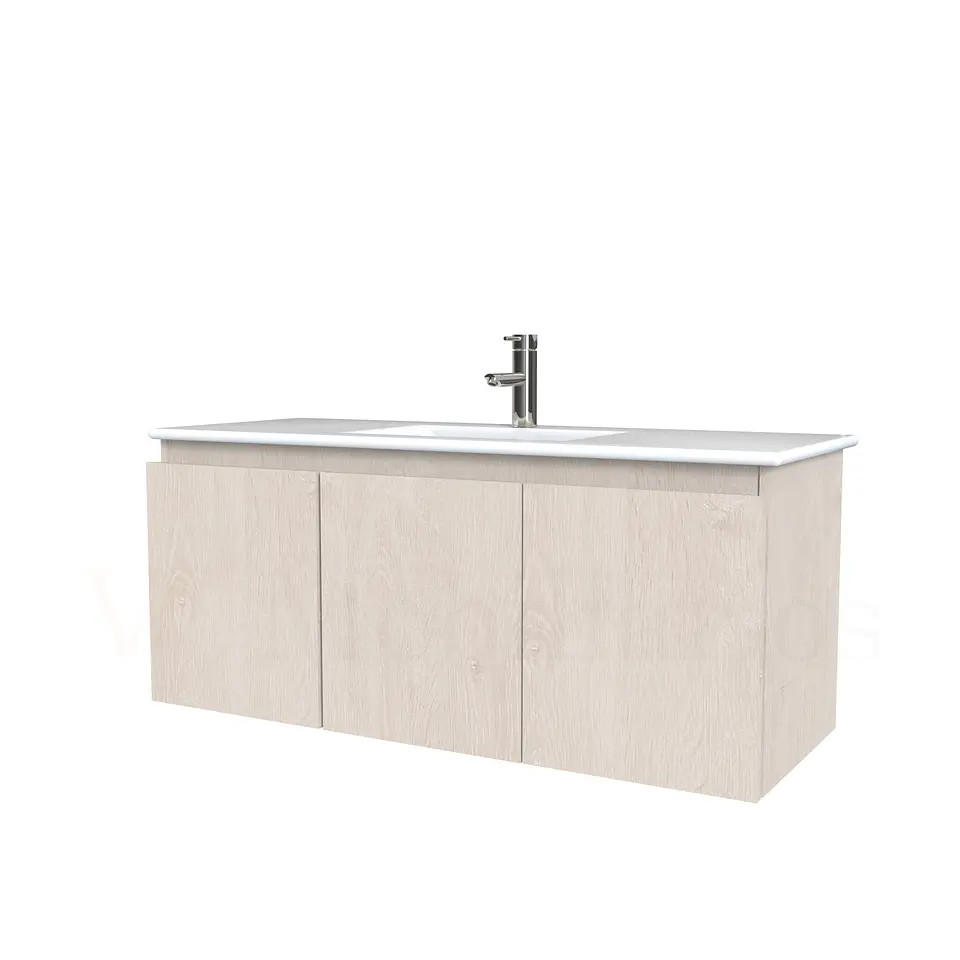 Mueble vanitorio aereo con cubierta de loza de 120 cm / M0-1201-A / Provenzal 1